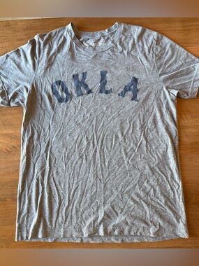 Gray OKLA Short Sleeve Tee - men’s large - Oklahoma dodgers